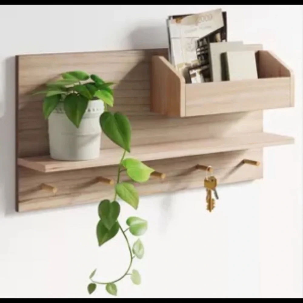 NWT Threshold Wooden Entry Wall Unit